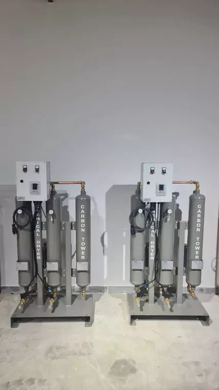 Chemical Air Dryer with Integrated Carbon Tower 9.