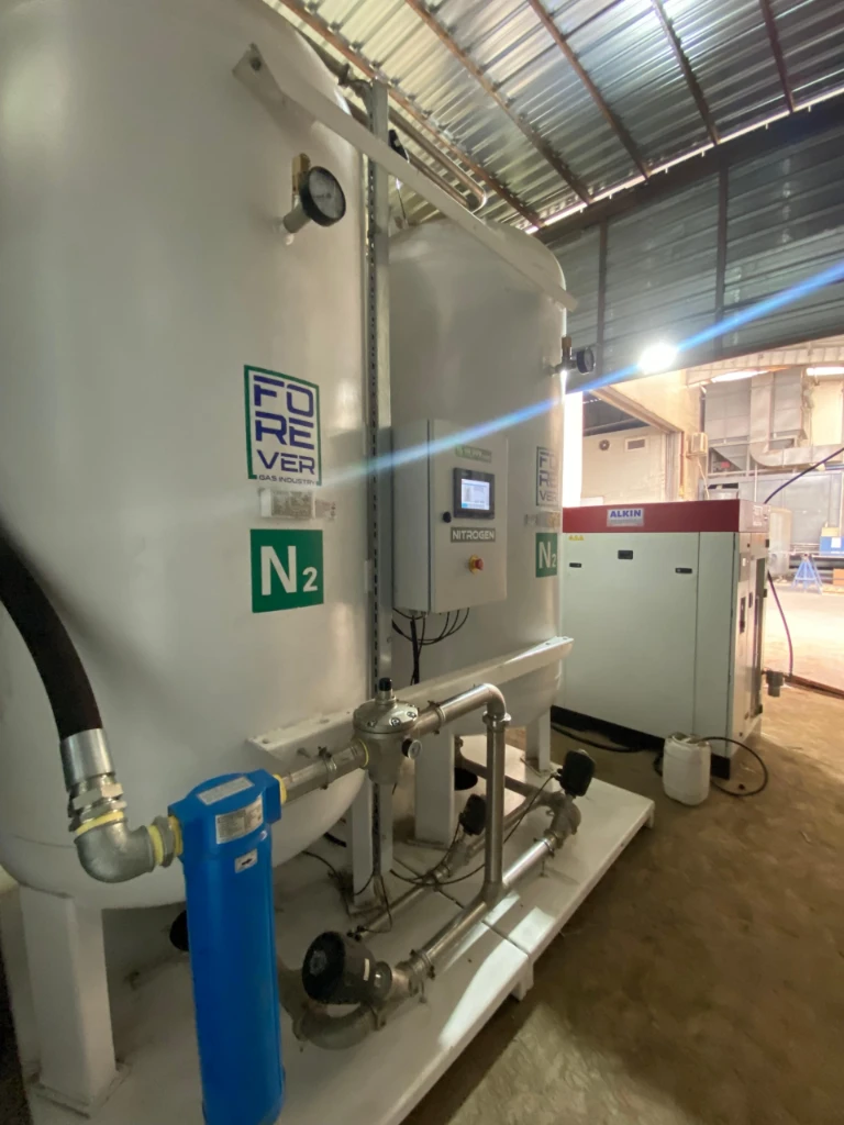 High Pressure Nitrogen Gas Storage.