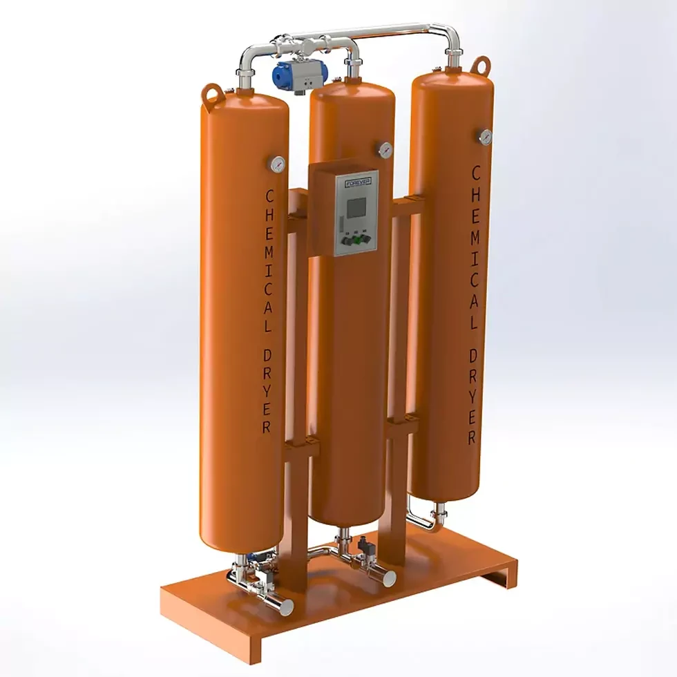 Chemical Air Dryer with Integrated Carbon Tower Chemical Air Dryer with Integrated Carbon Tower.
