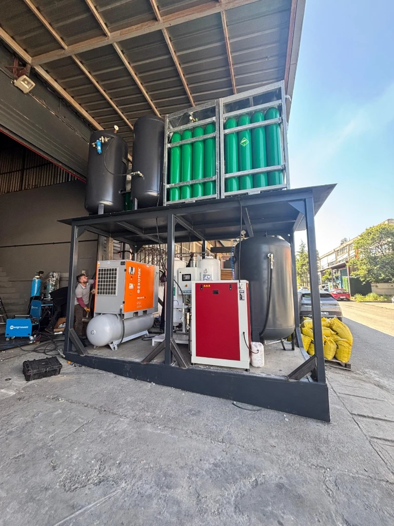 Our nitrogen generator system for laser cutting has been commissioned.